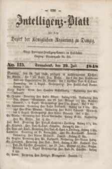 Intelligenz-Blatt für den Bezirk der Königlichen Regierung zu Danzig. 1848, No. 175 (29 Juli) + dod.