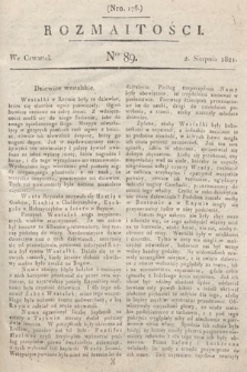 Rozmaitości : oddział literacki Gazety Lwowskiej. 1821, nr 89