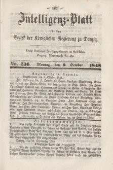Intelligenz-Blatt für den Bezirk der Königlichen Regierung zu Danzig. 1848, No. 236 (9 October)