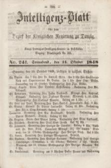 Intelligenz-Blatt für den Bezirk der Königlichen Regierung zu Danzig. 1848, No. 241 (14 Oktober) + dod.