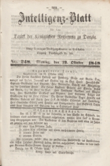 Intelligenz-Blatt für den Bezirk der Königlichen Regierung zu Danzig. 1848, No. 248 (23 Oktober) + dod.