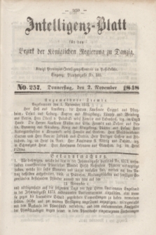 Intelligenz-Blatt für den Bezirk der Königlichen Regierung zu Danzig. 1848, No. 257 (2 November)