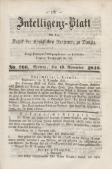 Intelligenz-Blatt für den Bezirk der Königlichen Regierung zu Danzig. 1848, No. 266 (13 November) + wkładka