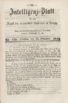 Intelligenz-Blatt für den Bezirk der Königlichen Regierung zu Danzig. 1848, No. 273 (21 November)