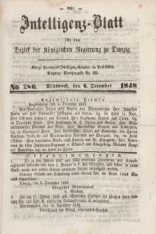 Intelligenz-Blatt für den Bezirk der Königlichen Regierung zu Danzig. 1848, No. 286 (6 December)