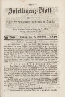 Intelligenz-Blatt für den Bezirk der Königlichen Regierung zu Danzig. 1848, No. 288 (8 December)