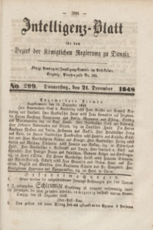 Intelligenz-Blatt für den Bezirk der Königlichen Regierung zu Danzig. 1848, No. 299 (21 December) + dod.