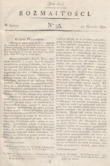 Rozmaitości : oddział literacki Gazety Lwowskiej. 1821, nr 93
