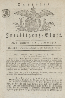 Intelligenz-Blatt für den Bezirk der Königlichen Regierung zu Danzig. 1817, No. 3 (8 Januar) + dod.