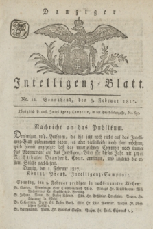 Intelligenz-Blatt für den Bezirk der Königlichen Regierung zu Danzig. 1817, No. 12 (8 Februar)