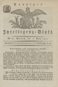 Intelligenz-Blatt für den Bezirk der Königlichen Regierung zu Danzig. 1817, No. 21 (12 März) + dod.