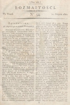 Rozmaitości : oddział literacki Gazety Lwowskiej. 1821, nr 94