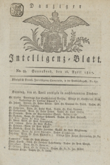 Intelligenz-Blatt für den Bezirk der Königlichen Regierung zu Danzig. 1817, No. 34 (26 April) + dod.