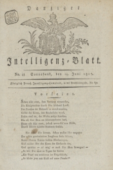 Intelligenz-Blatt für den Bezirk der Königlichen Regierung zu Danzig. 1817, No. 48 (14 Juni) + dod.