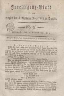 Intelligenz-Blatt für den Bezirk der Königlichen Regierung zu Danzig. 1817, No. 71 (5 September) + dod.