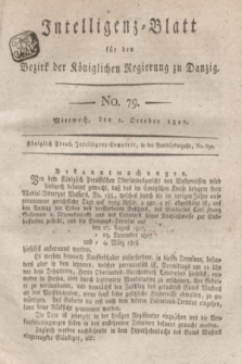 Intelligenz-Blatt für den Bezirk der Königlichen Regierung zu Danzig. 1817, No. 79 (1 October) + dod.