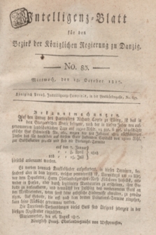 Intelligenz-Blatt für den Bezirk der Königlichen Regierung zu Danzig. 1817, No. 83 (15 October) + dod.