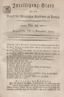 Intelligenz-Blatt für den Bezirk der Königlichen Regierung zu Danzig. 1817, No. 88 (1 November) + dod.