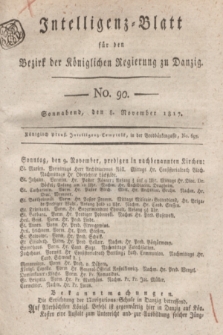 Intelligenz-Blatt für den Bezirk der Königlichen Regierung zu Danzig. 1817, No. 90 (8 November) + dod.