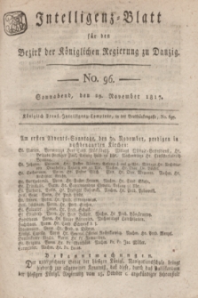 Intelligenz-Blatt für den Bezirk der Königlichen Regierung zu Danzig. 1817, No. 96 (29 November) + dod.