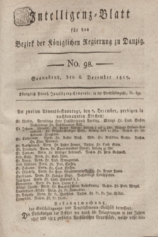 Intelligenz-Blatt für den Bezirk der Königlichen Regierung zu Danzig. 1817, No. 98 (6 December) + dod.