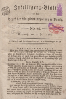 Intelligenz-Blatt für den Bezirk der Königlichen Regierung zu Danzig. 1818, No. 52 (1 Juli) + dod.