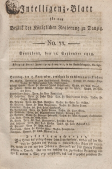 Intelligenz-Blatt für den Bezirk der Königlichen Regierung zu Danzig. 1818, No. 73 (12 September) + dod.