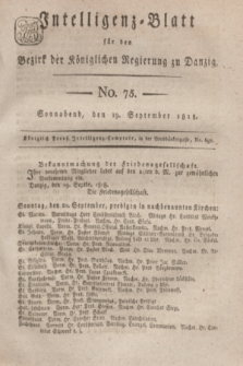 Intelligenz-Blatt für den Bezirk der Königlichen Regierung zu Danzig. 1818, No. 75 (19 September) + dod.