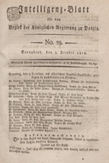 Intelligenz-Blatt für den Bezirk der Königlichen Regierung zu Danzig. 1818, No. 79 (3 October) + dod.
