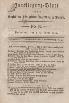 Intelligenz-Blatt für den Bezirk der Königlichen Regierung zu Danzig. 1818, No. 97 (5 December) + dod.