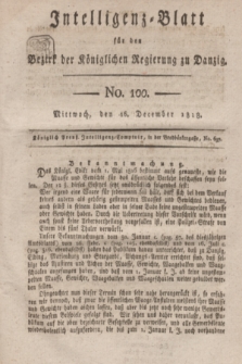 Intelligenz-Blatt für den Bezirk der Königlichen Regierung zu Danzig. 1818, No. 100 (16 December) + dod.