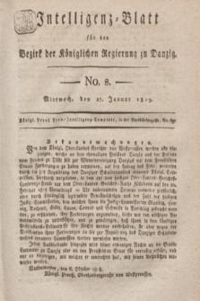 Intelligenz-Blatt für den Bezirk der Königlichen Regierung zu Danzig. 1819, No. 8 (27 Januar) + dod.