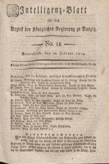 Intelligenz-Blatt für den Bezirk der Königlichen Regierung zu Danzig. 1819, No. 15 (20 Februar) + dod.