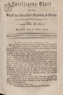 Intelligenz-Blatt für den Bezirk der Königlichen Regierung zu Danzig. 1819, No. 20 (10 März) + dod.