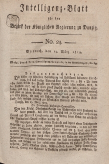 Intelligenz-Blatt für den Bezirk der Königlichen Regierung zu Danzig. 1819, No. 24 (24 März) + dod.