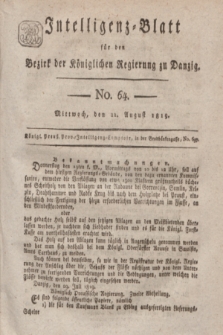 Intelligenz-Blatt für den Bezirk der Königlichen Regierung zu Danzig. 1819, No. 64 (11 August) + dod.