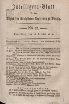Intelligenz-Blatt für den Bezirk der Königlichen Regierung zu Danzig. 1819, No. 83 (16 October) + dod.