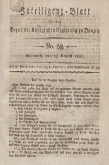 Intelligenz-Blatt für den Bezirk der Königlichen Regierung zu Danzig. 1820, No. 68 (23 August) + dod.