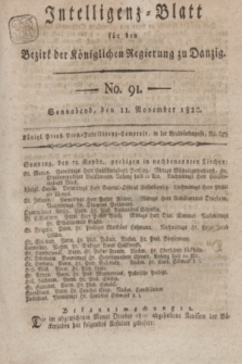 Intelligenz-Blatt für den Bezirk der Königlichen Regierung zu Danzig. 1820, No. 91 (11 November) + dod.