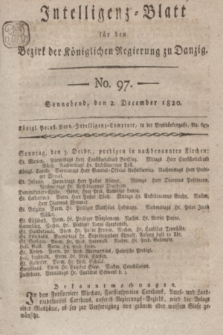 Intelligenz-Blatt für den Bezirk der Königlichen Regierung zu Danzig. 1820, No. 97 (2 December) + dod.
