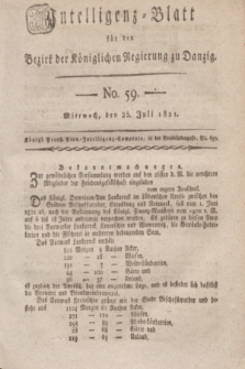 Intelligenz-Blatt für den Bezirk der Königlichen Regierung zu Danzig. 1821, No. 59 (25 Juli) + dod.