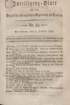 Intelligenz-Blatt für den Bezirk der Königlichen Regierung zu Danzig. 1821, No. 80 (6 October) + dod.