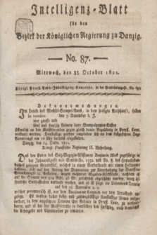 Intelligenz-Blatt für den Bezirk der Königlichen Regierung zu Danzig. 1821, No. 87 (31 October) + dod.