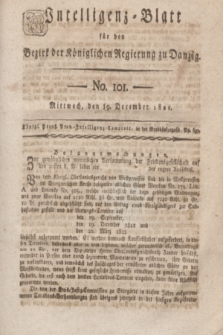 Intelligenz-Blatt für den Bezirk der Königlichen Regierung zu Danzig. 1821, No. 101 (19 December) + dod.