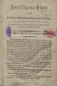 Intelligenz-Blatt für den Bezirk der Königlichen Regierung zu Danzig. 1839, No. 1 (2 Januar)