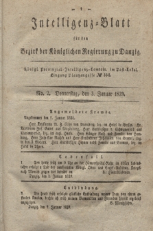 Intelligenz-Blatt für den Bezirk der Königlichen Regierung zu Danzig. 1839, No. 2 (3 Januar)
