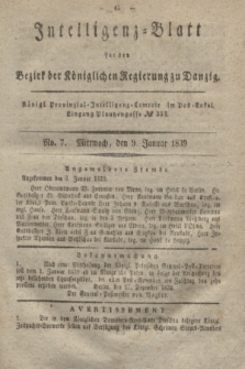 Intelligenz-Blatt für den Bezirk der Königlichen Regierung zu Danzig. 1839, No. 7 (9 Januar)