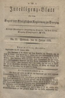Intelligenz-Blatt für den Bezirk der Königlichen Regierung zu Danzig. 1839, No. 25 (30 Januar)