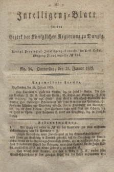 Intelligenz-Blatt für den Bezirk der Königlichen Regierung zu Danzig. 1839, No. 26 (31 Januar)