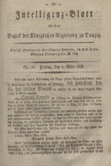 Intelligenz-Blatt für den Bezirk der Königlichen Regierung zu Danzig. 1839, No. 51 (1 März)